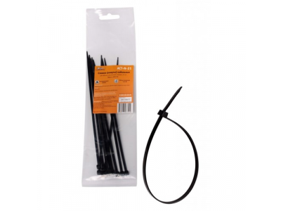 Стяжки (хомуты) кабельные 3,6*200 мм, пластиковые, черные, 10 шт. от Airline Стяжки (хомуты) кабельные 3,6*200 мм, пластиковые, черные, 10 шт.